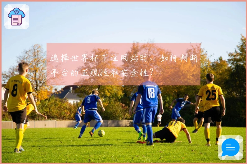 选择世界杯下注网站时，如何判断平台的正规性和安全性？